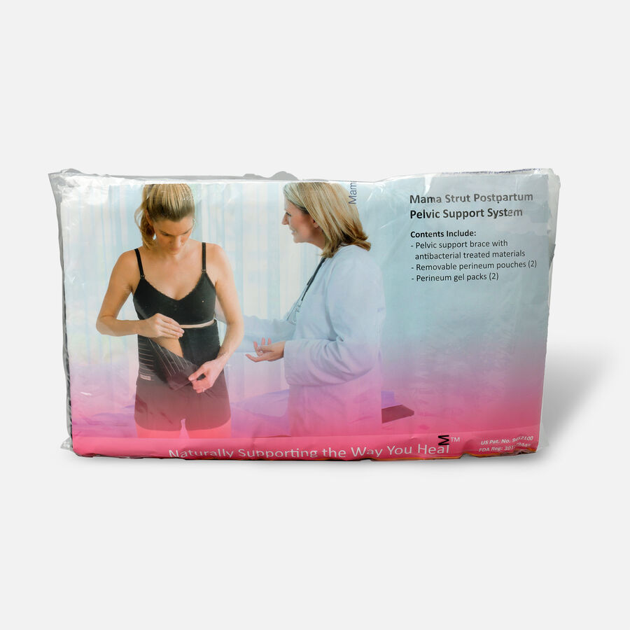 Mama Strut Postpartum Support Pelvic Binder with Ice/Heat Therapy, Black, , large image number 1