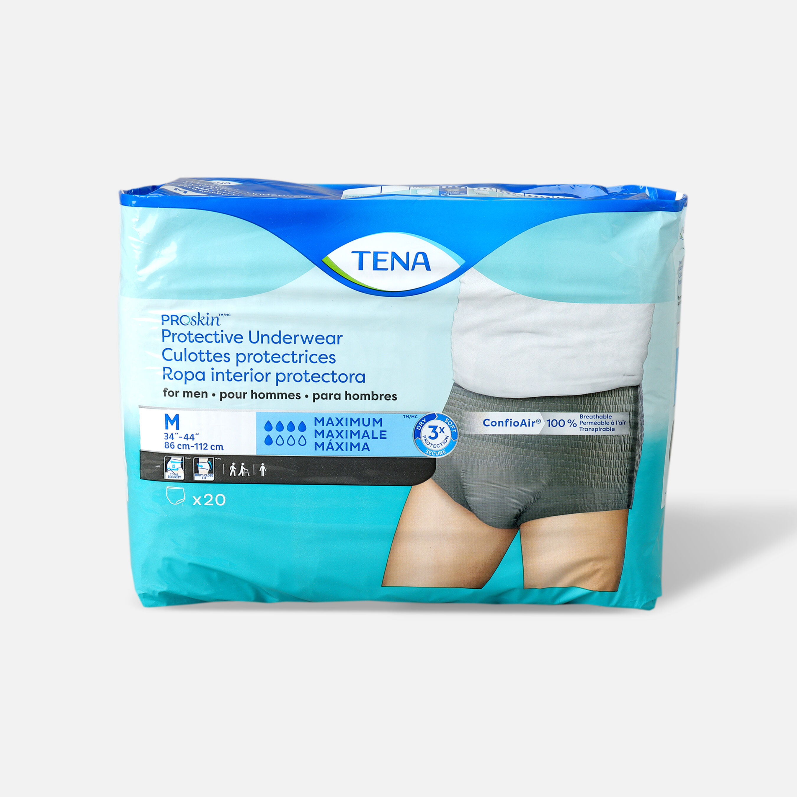 TENA ProSkin™ Protective Incontinence Underwear for Men, Maximum ...
