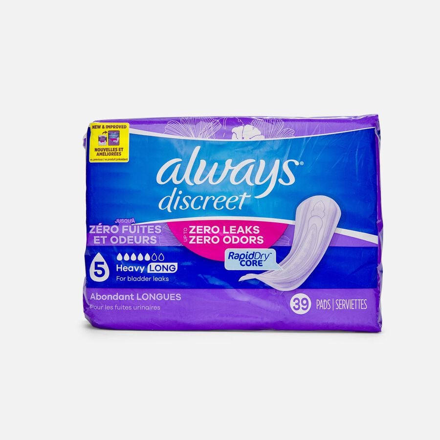 Always Discreet Heavy Incontinence Pads, Long, 39 ct., , large image number 0