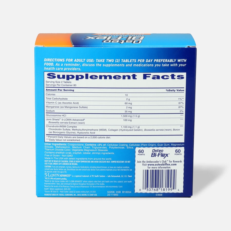 Osteo Bi-Flex Triple Strength Coated Tablets, 160 ct., , large image number 1