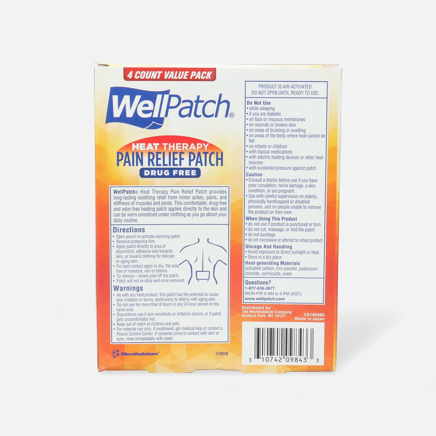 WellPatch Warming Pain Relief Patches, Large, 4 ct., , large image number 2