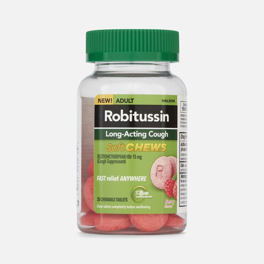 Robitussin Daytime Cough Soft Chews, Berry, 20 ct., , large image number 0