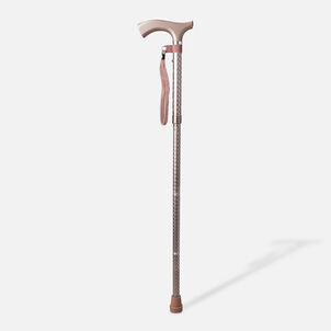 Switch Sticks Designer Walking Stick Cane, Folding, Adjustable, Engraved Rose Gold