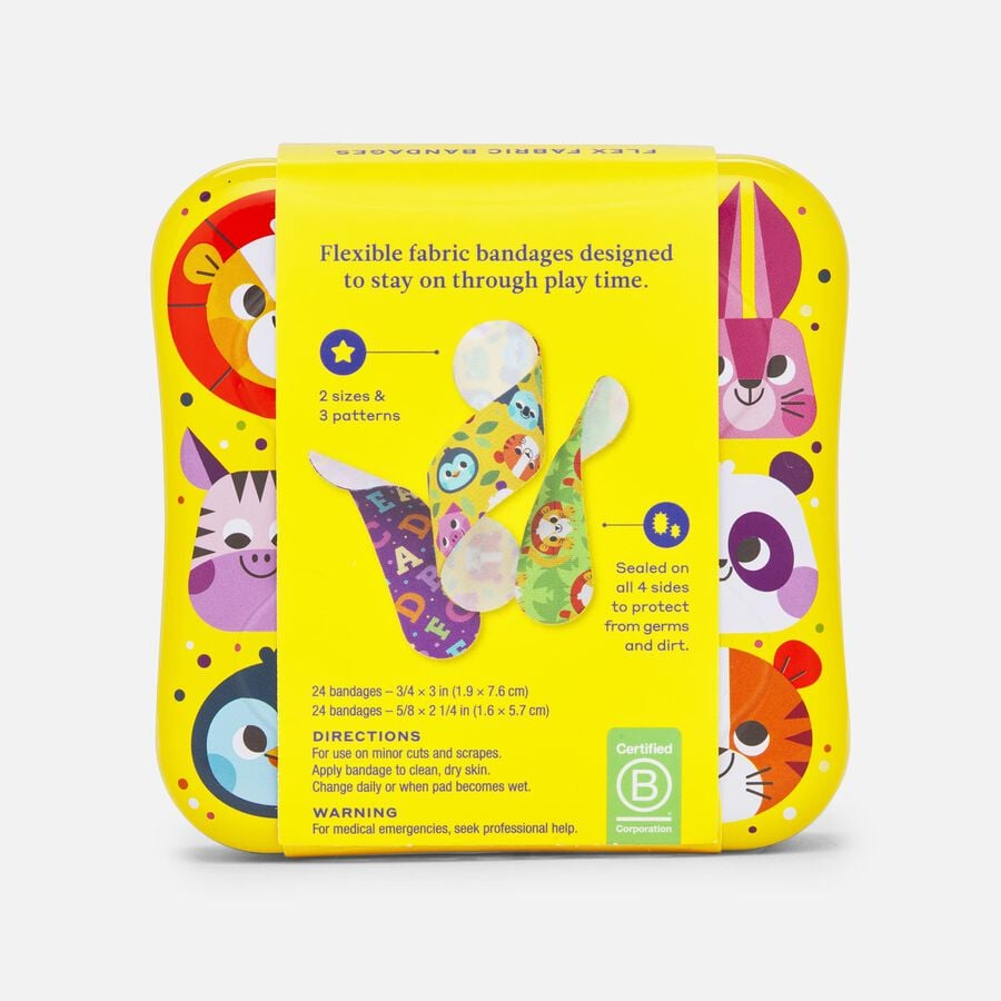 Welly Flex Fabric Bandages, Zoo Animals, 48 ct., , large image number 1