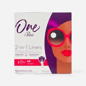 One by Poise Supreme Extra Coverage Wrapped Pantyliner, 50 ct.