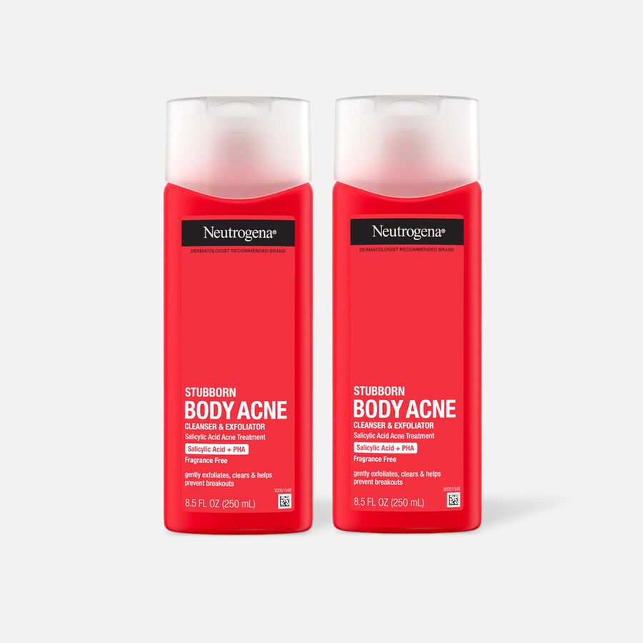Neutrogena Stubborn Body Acne Cleanser & Exfoliator, 8.5 fl oz. (2-Pack), , large image number 0