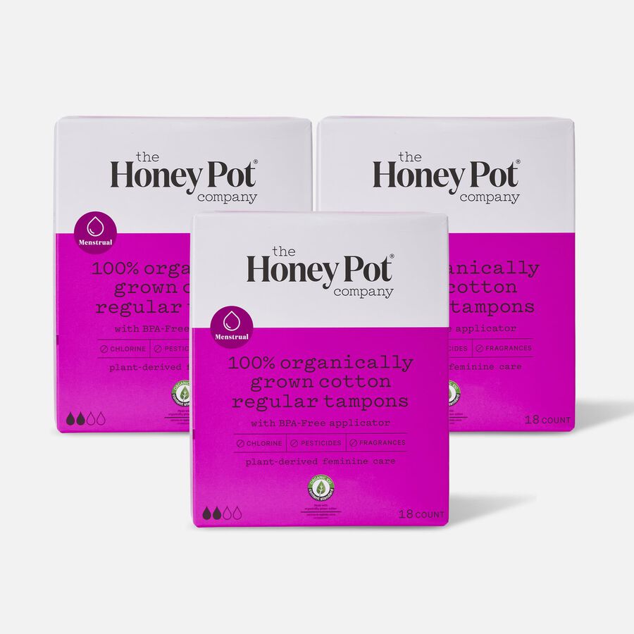 HSA Eligible The Honey Pot Regular Organic Cotton BPA Free Applicator