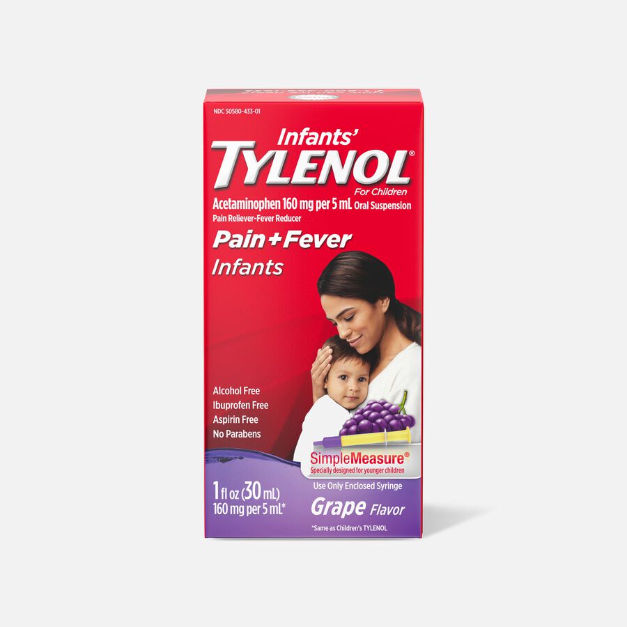 Infants' Tylenol Grape Flavor, 1fl oz
