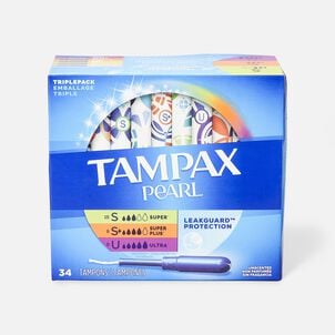 Tampax Pearl Ultra Absorbency Plastic Applicator Unscented Tampons