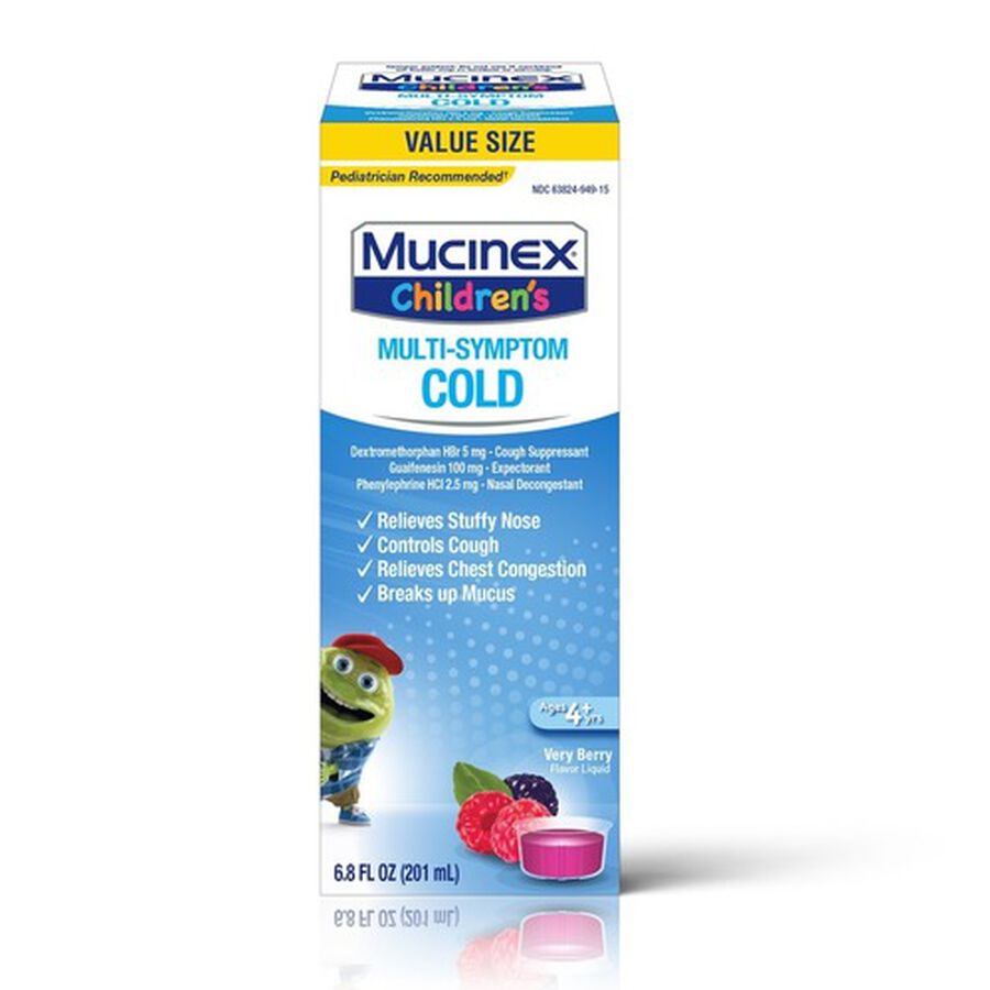 Mucinex Children's Multi-Symptom Liquid Cold, Very Berry, 4 oz., , large image number 0