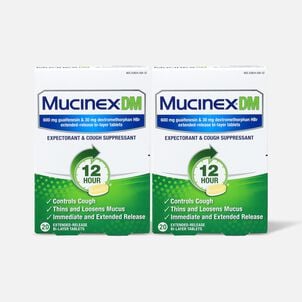 Mucinex Extended Release Bi-Layer Tablets, 20 ct. (2-Pack)