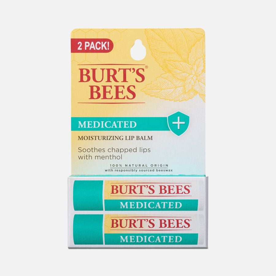 Burt&rsquo;s Bees Medicated Lip Balm, 2-Pack, 0.15 oz., , large image number 0
