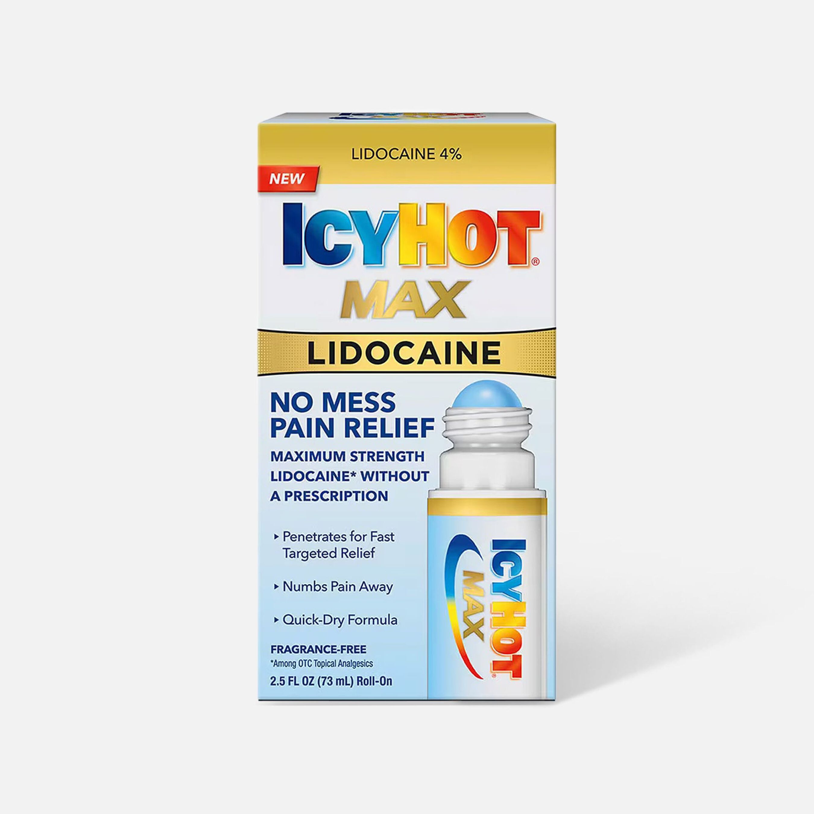 HSA Eligible Icy Hot Max With Lidocaine, RollOn, 2.5 oz. HSA Eligible