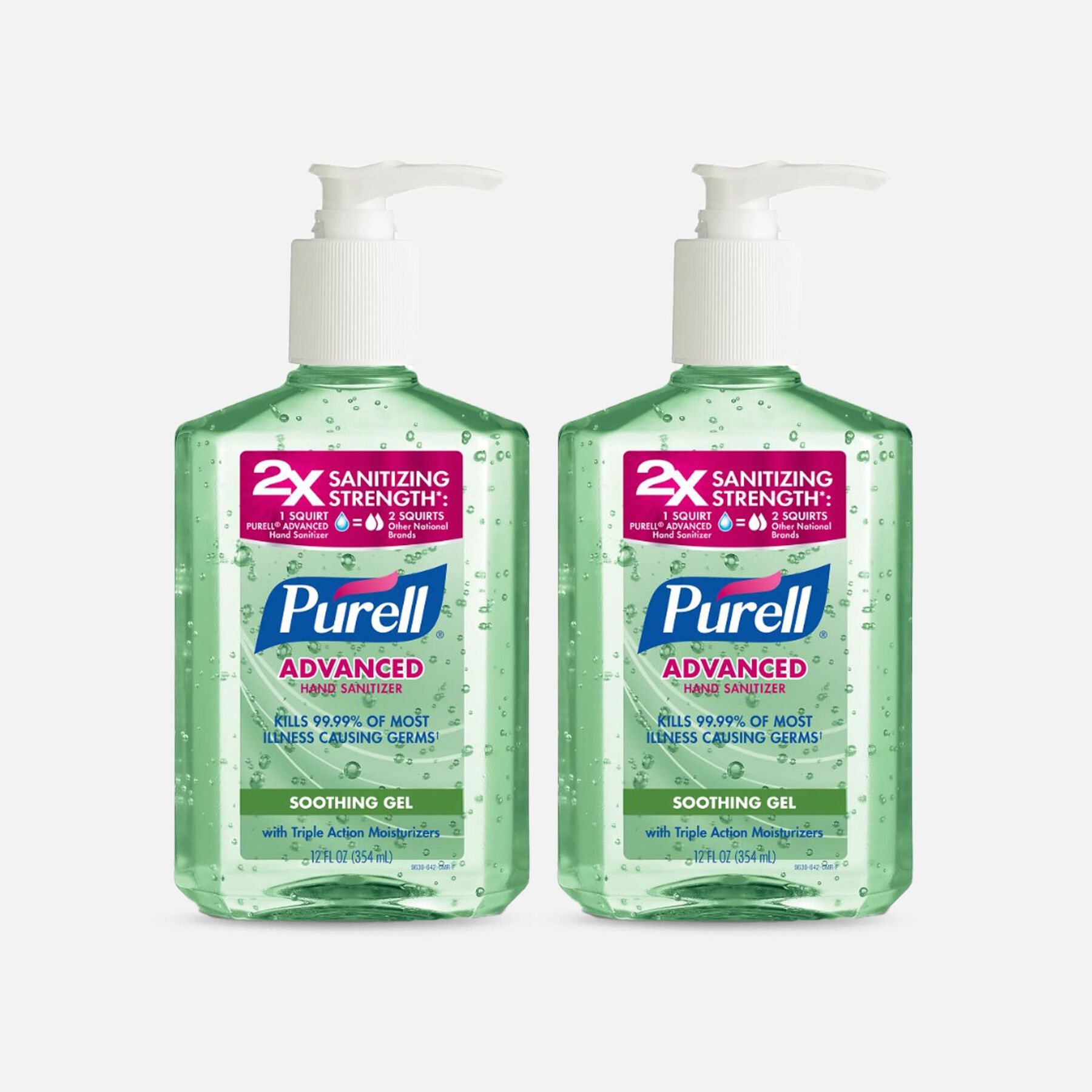 HSA Eligible Purell Advanced Hand Sanitizer Aloe Gel 12 oz. (2Pack