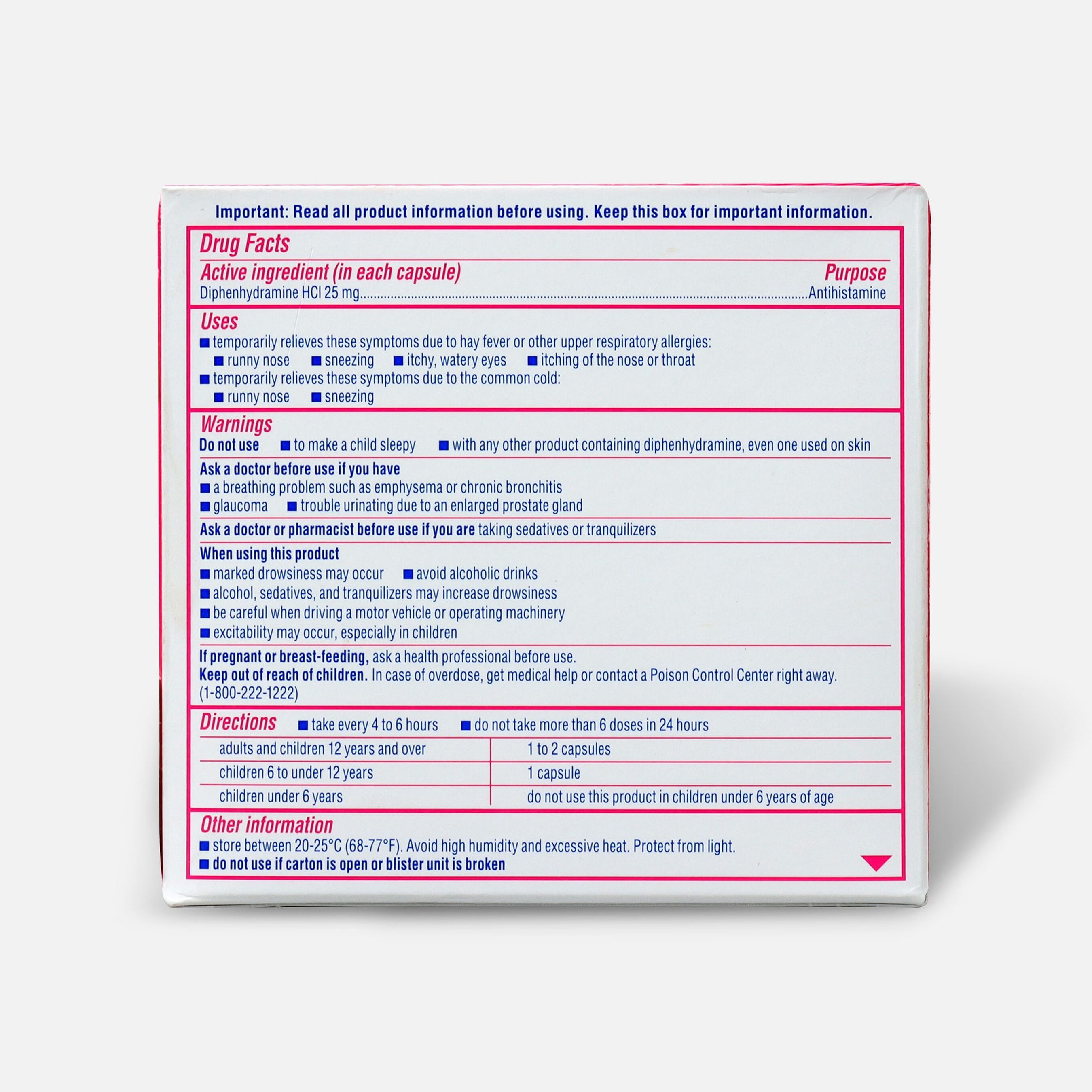 Benadryl DyeFree Allergy Relief, Liquigels, 24 capsules