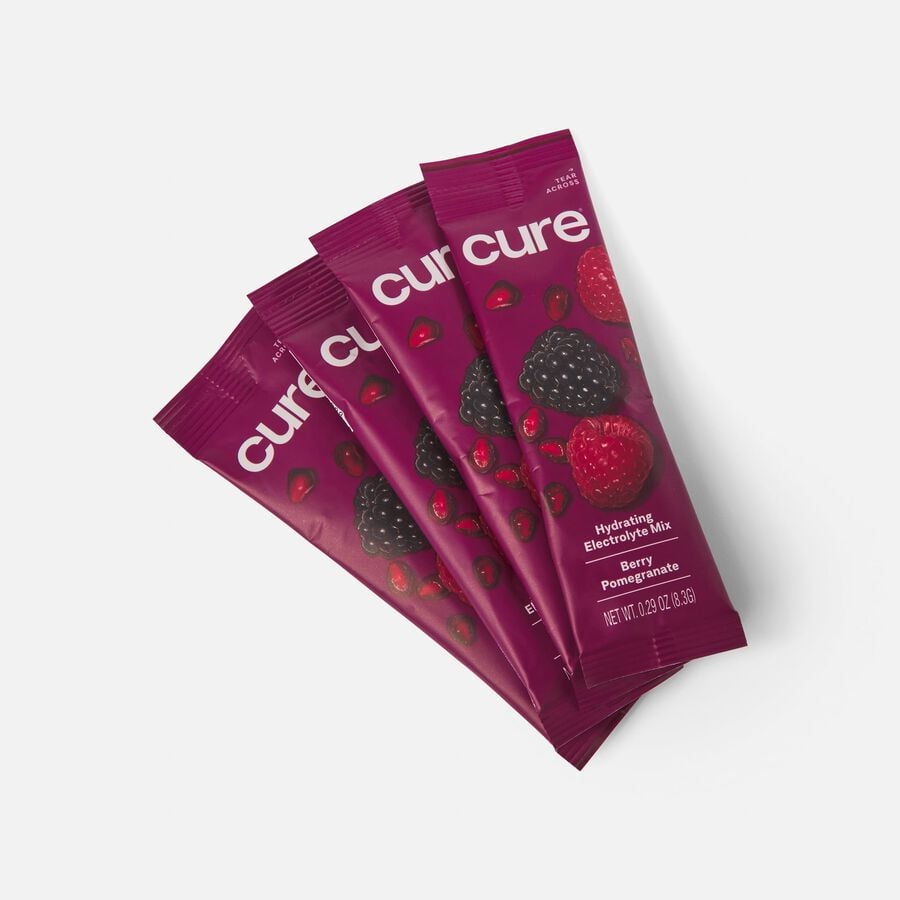 Cure Hydrating Electrolyte Drink Mix Pouches, Berry Pomegranate, 14 ct., , large image number 2