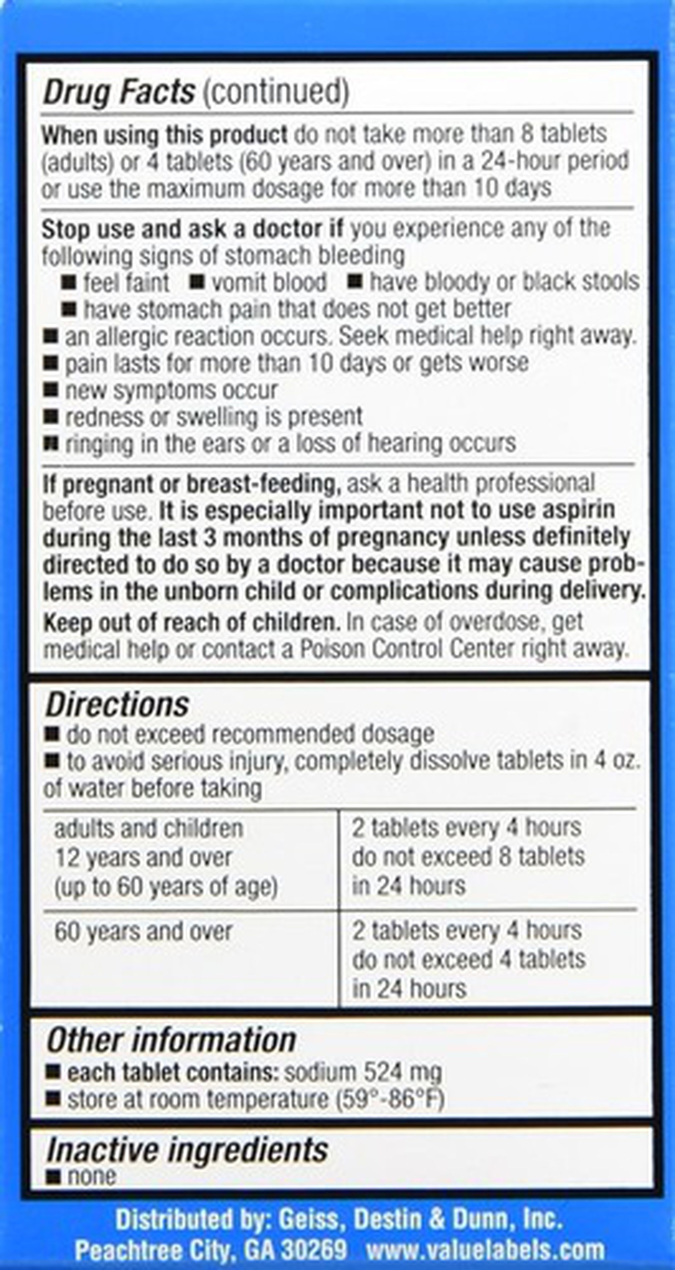 GoodSense® Effervescent Antacid & Pain Relief, 36 ct