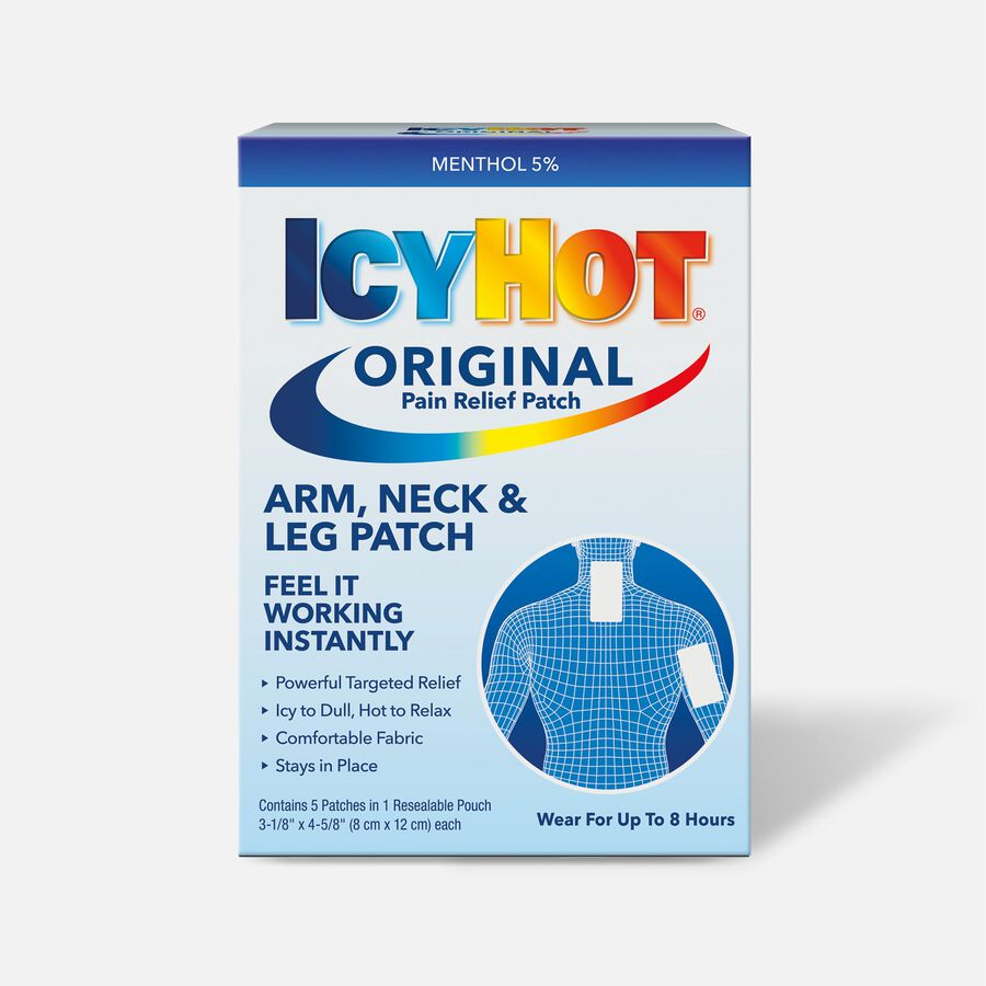 Icy Hot Extra Arms Neck Leg Patch, 5 ct., , large image number 0