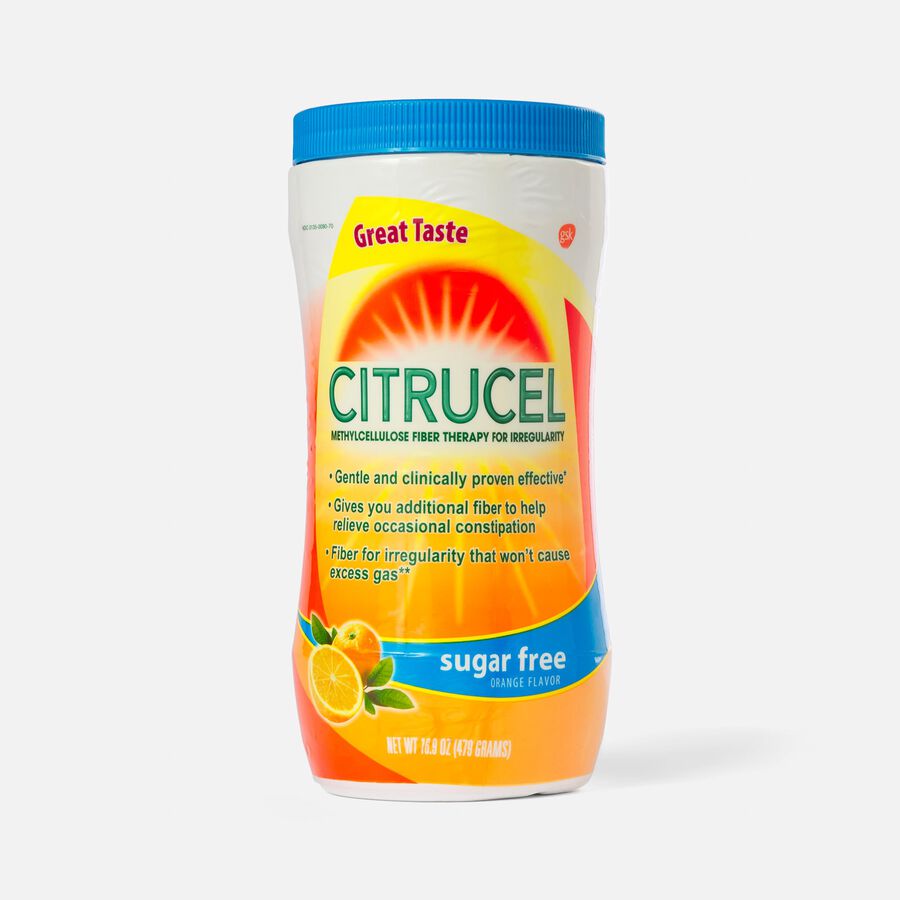 Citrucel Sugar Free Orange Flavor Methylcellulose, Fiber Therapy Powder for Regularity, 16.9 oz., , large image number 0