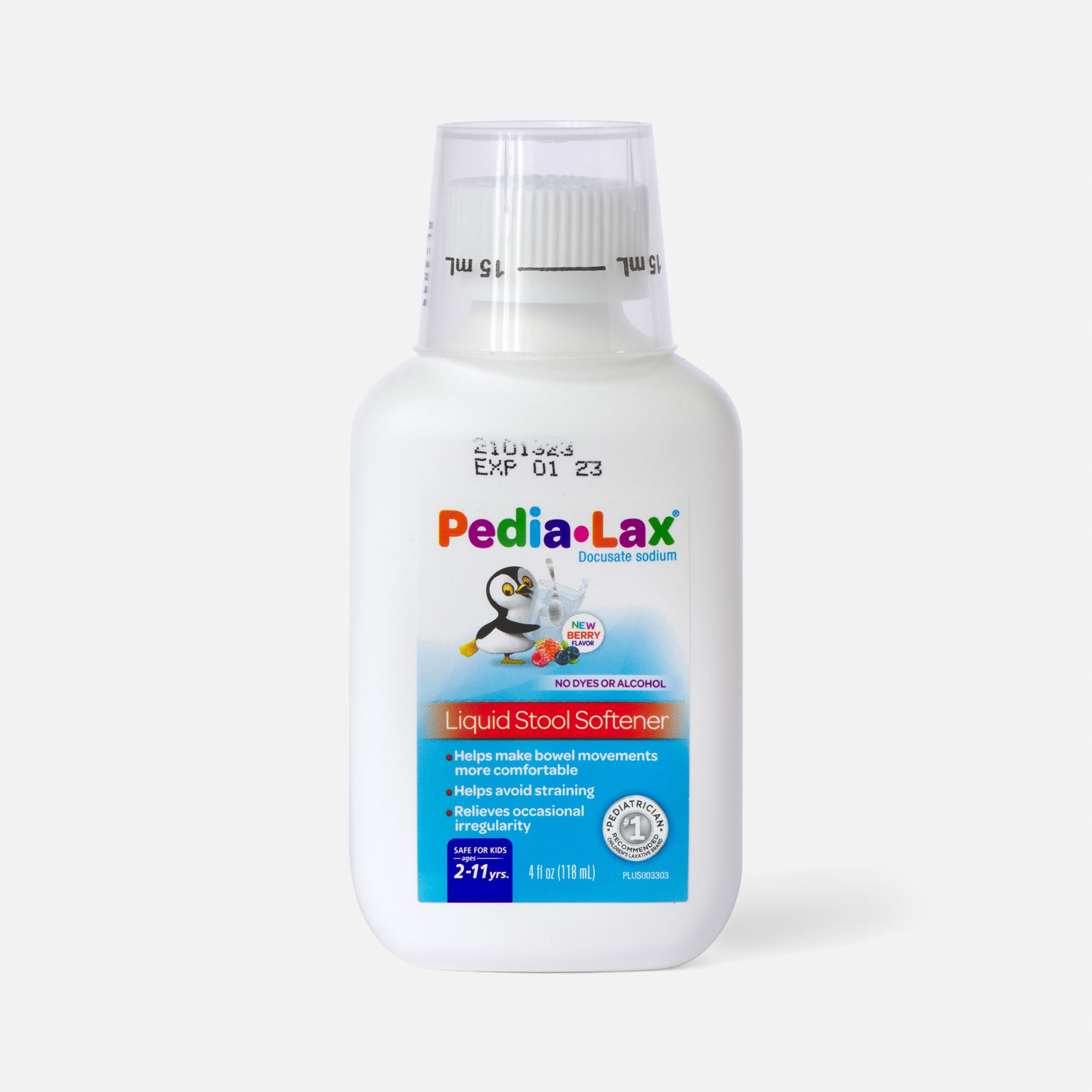 PediaLax Liquid Stool Softener, Fruit Punch, 4 oz.