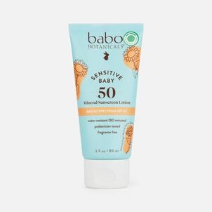 Babo Botanicals Baby Skin Mineral Sunscreen Lotion, SPF 50, 3 fl oz.