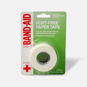 BANDAID HURTFREE Paper Tape 1 x 10yds  1 roll