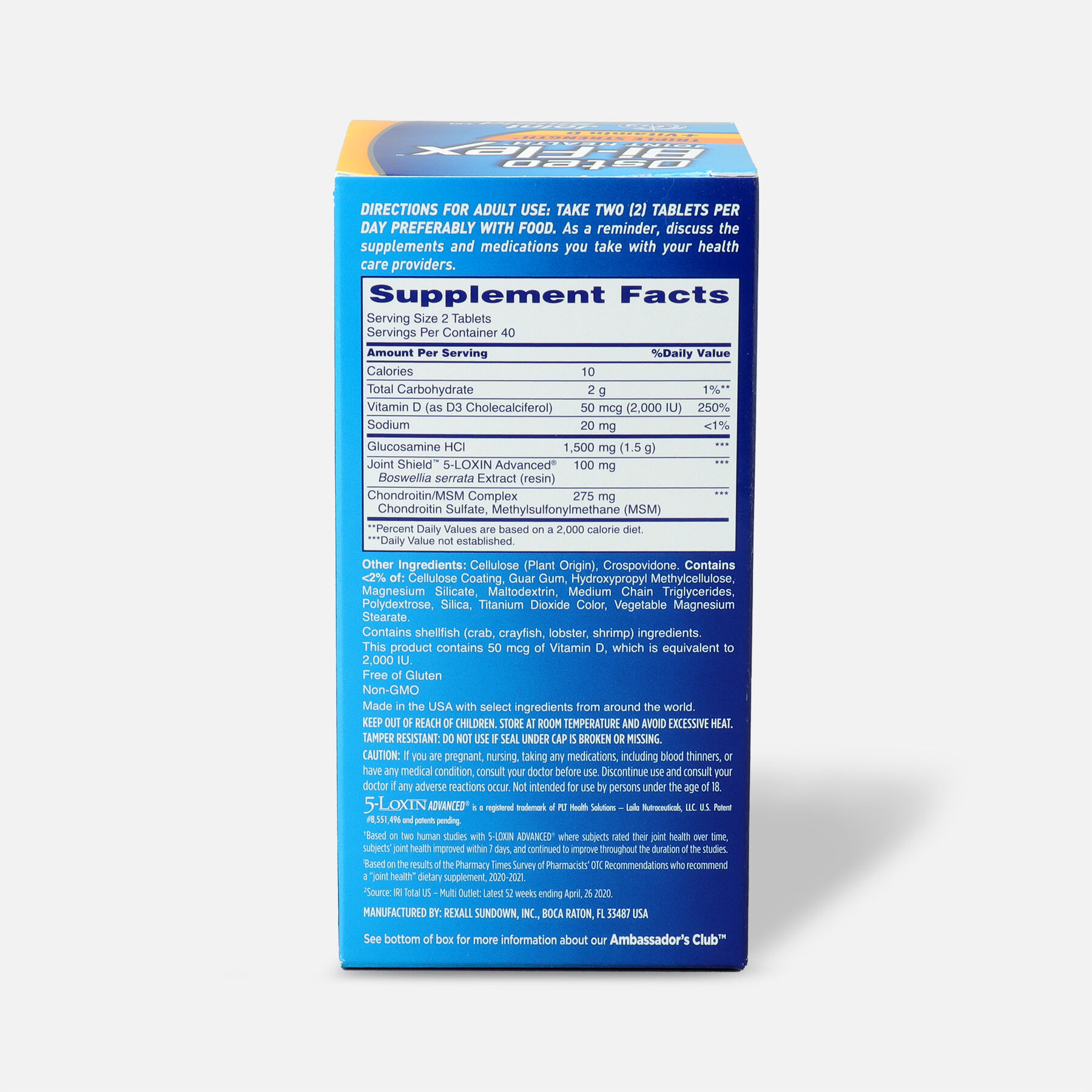 HSA Eligible Osteo BiFlex Joint Shield Formula with Vitamin D Easy to