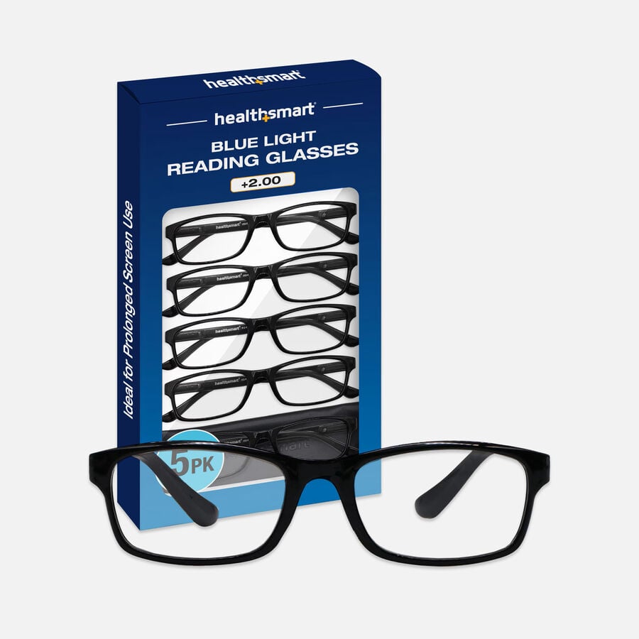 Healthsmart Blue Light Reading Glasses, +2.00, 5 ct., , large image number 0