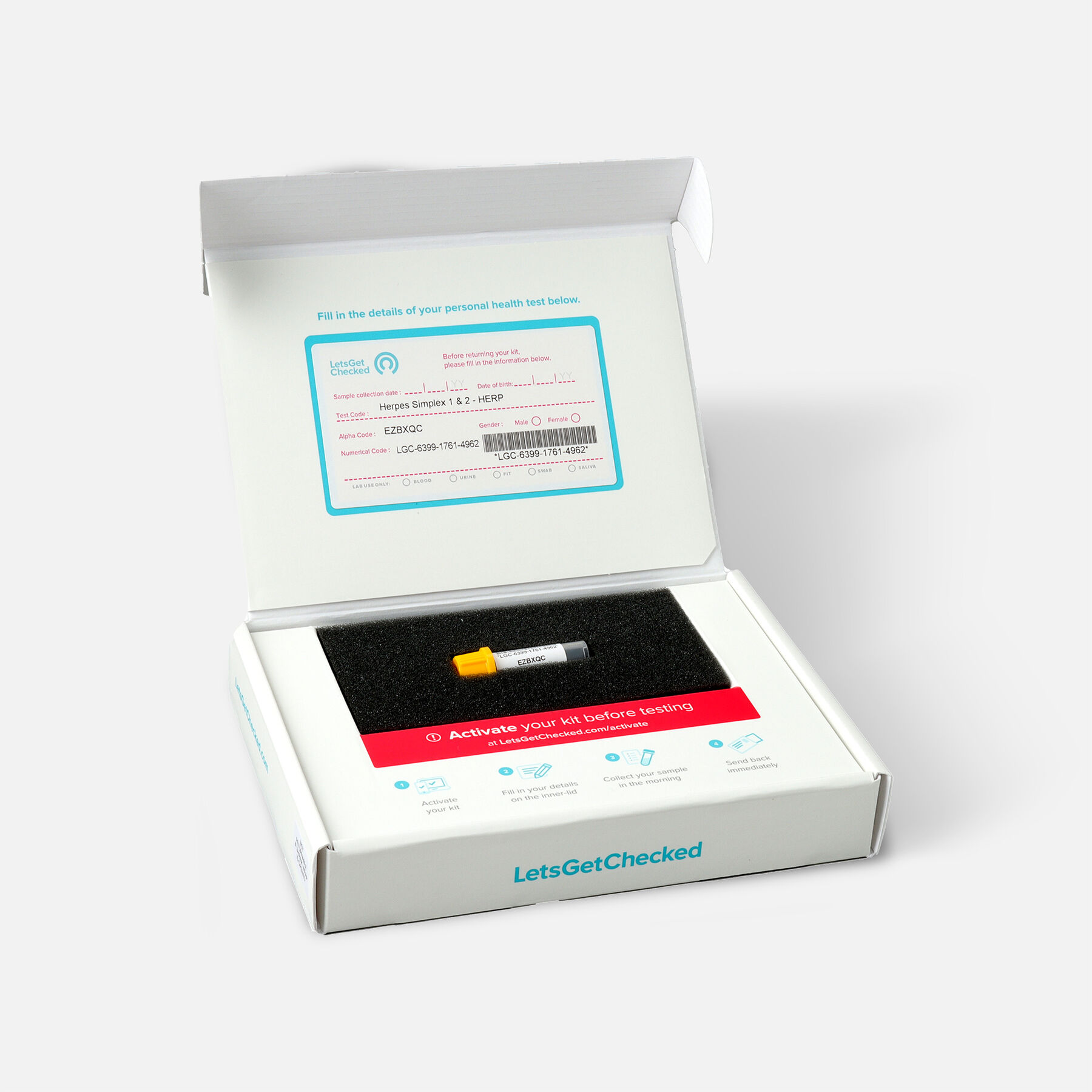 LetsGetChecked At Home Herpes Test