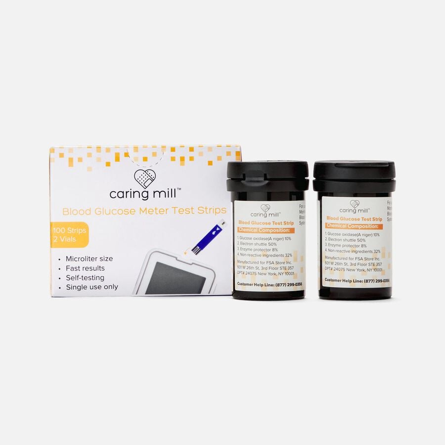 Caring Mill™ Blood Glucose Test Strips, 100 ct., , large image number 0