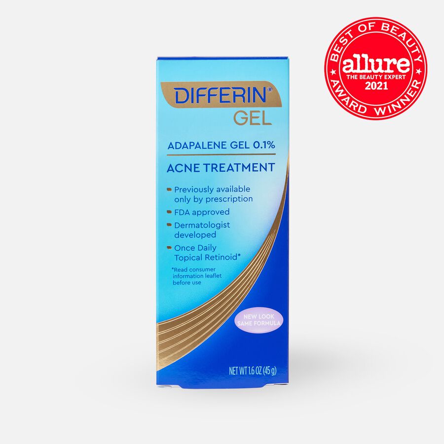 Differin 0.1 Adapalene Treatment Gel, 45g Tube
