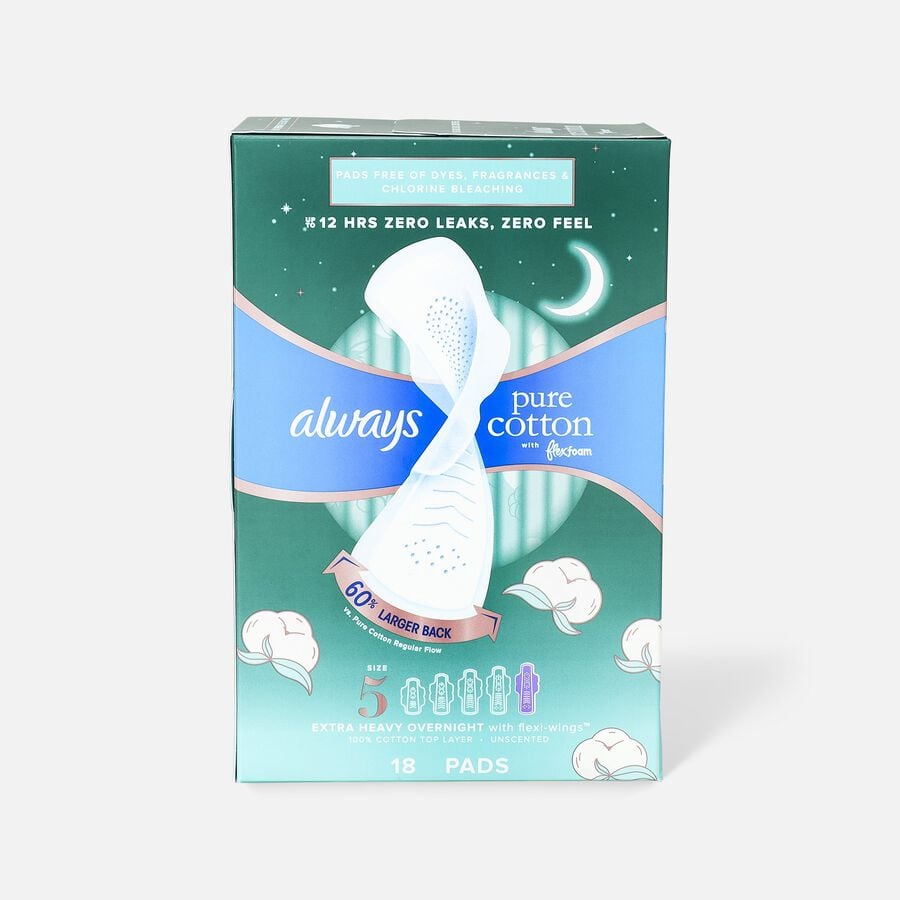 Always Pure Cotton with FlexFoam Pads with Wings for Women, , large image number 2