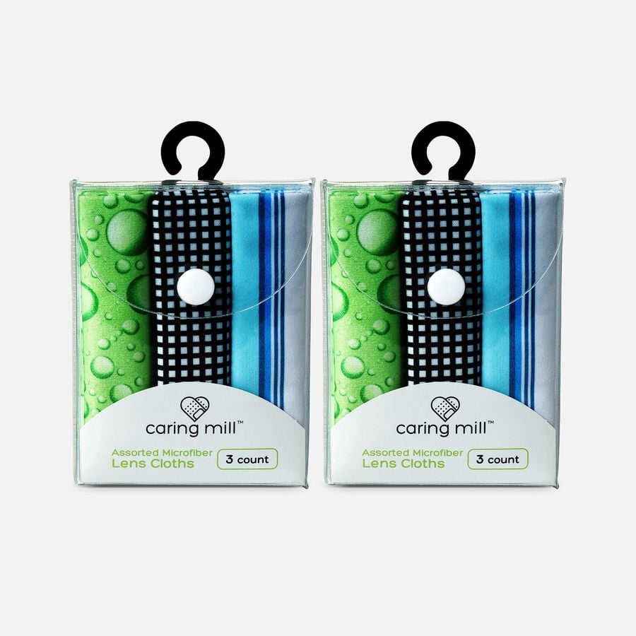 Caring Mill&trade; Lens Cloth, Microfiber, Assorted, 3 ct. (2-Pack), , large image number 0