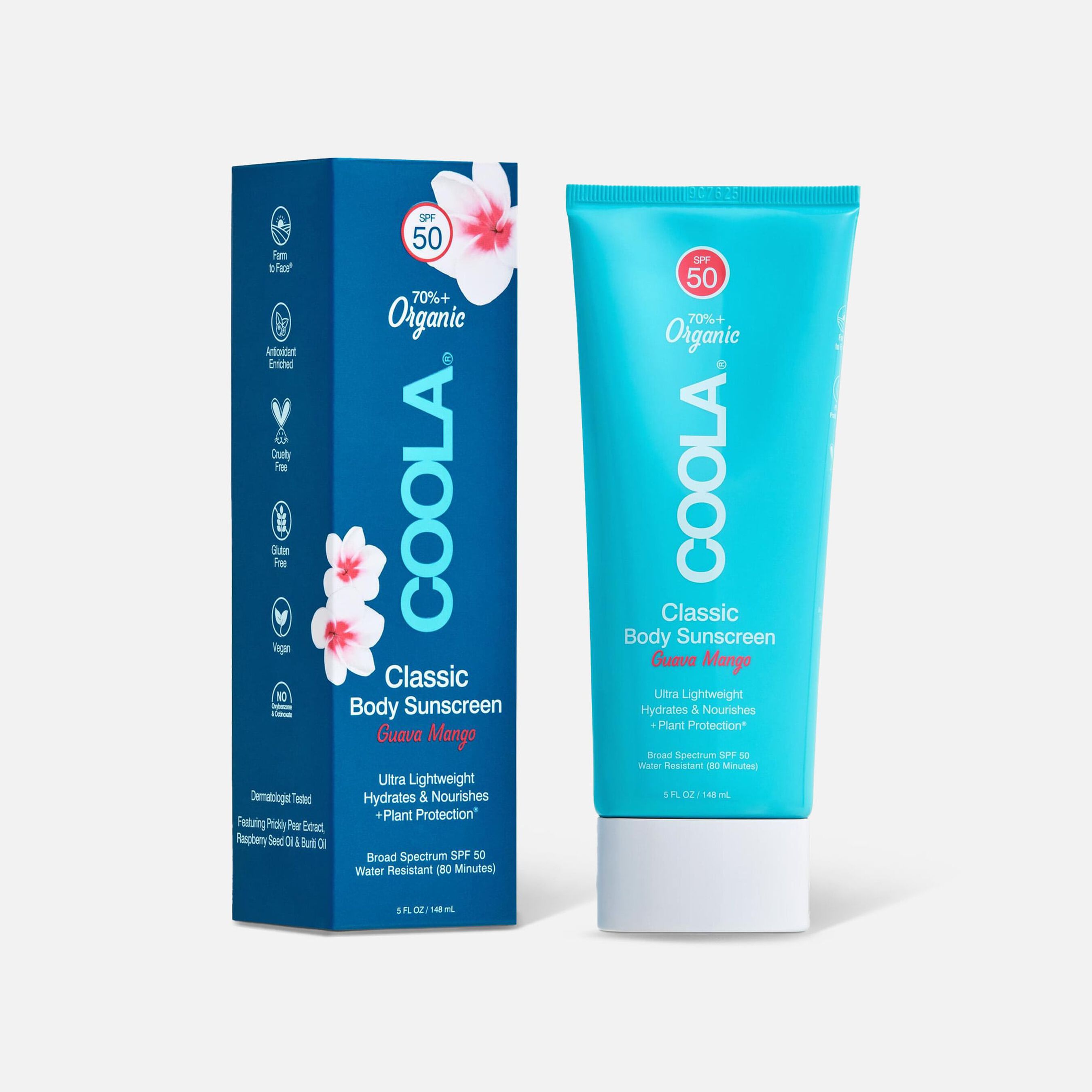 HSA Eligible COOLA Classic Body Organic Sunscreen Lotion SPF 50, Guava
