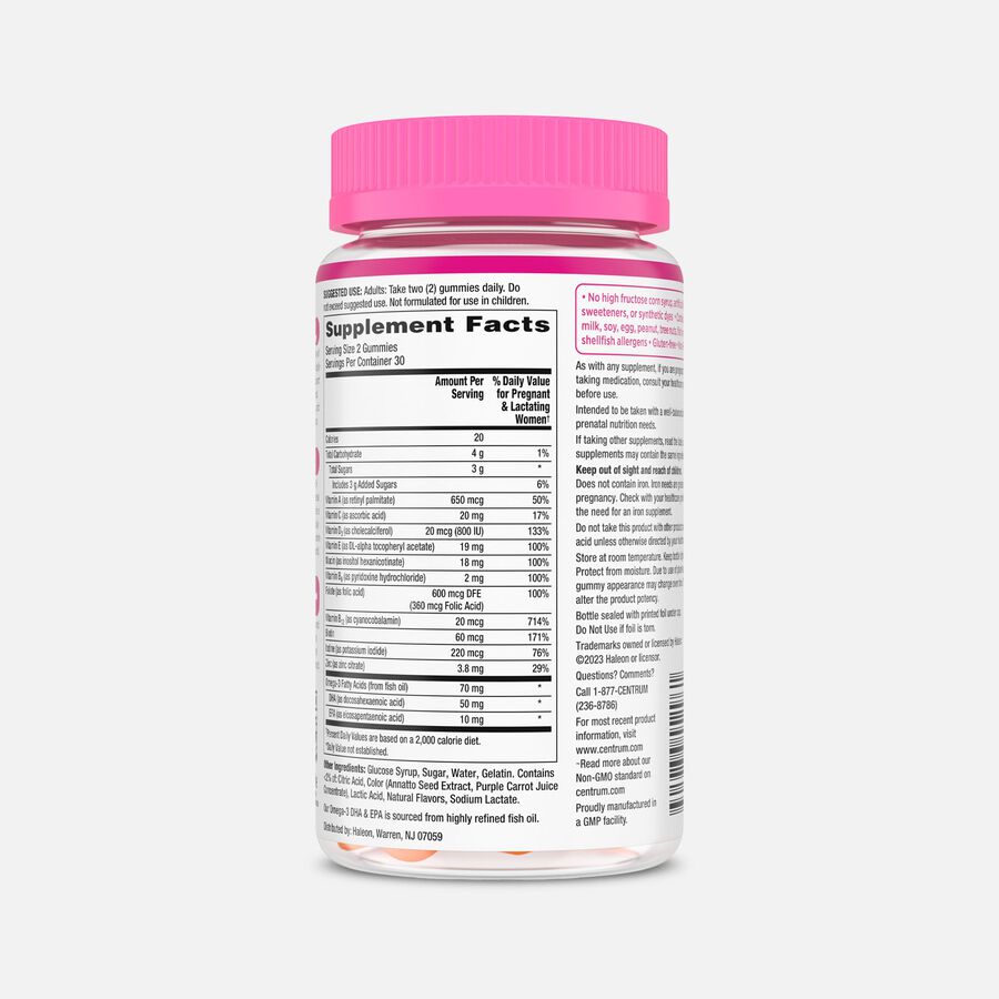 Centrum Prenatal Multivitamin Gummies with DHA and Folic Acid, Mixed Berry & Orange, 60 ct., , large image number 1