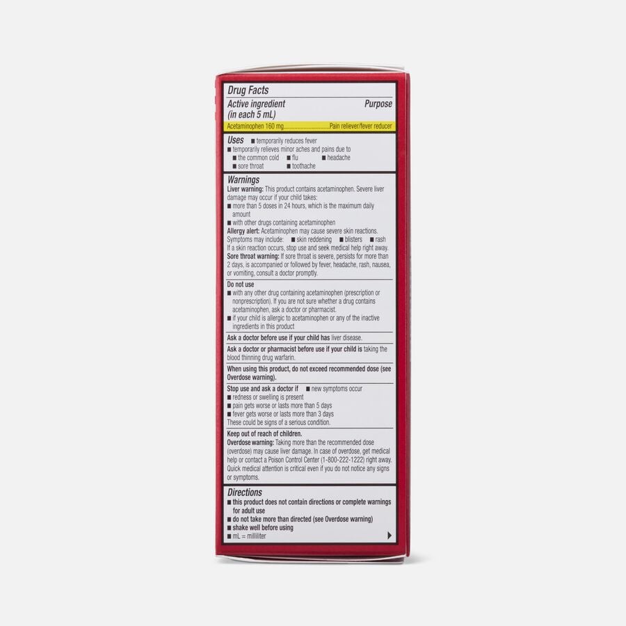 Caring Mill&trade; Children&rsquo;s Acetaminophen Pain Reliever/Fever Reducer Liquid, Grape, 4 fl oz., , large image number 1