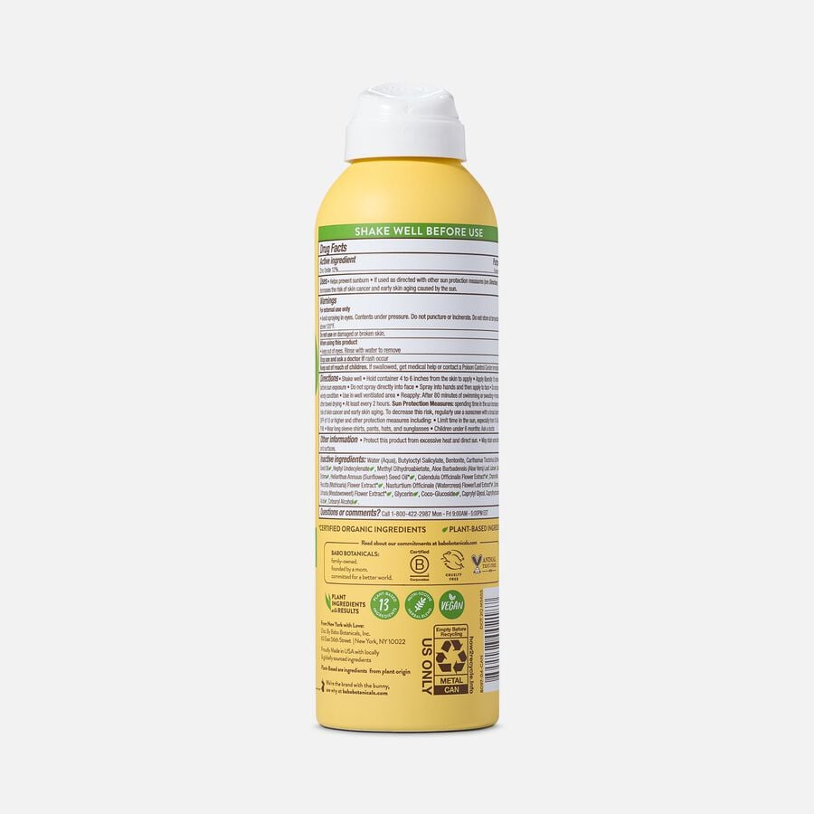 Babo Botanicals Sheer Zinc Sun Continuous Spray SPF 30, , large image number 1