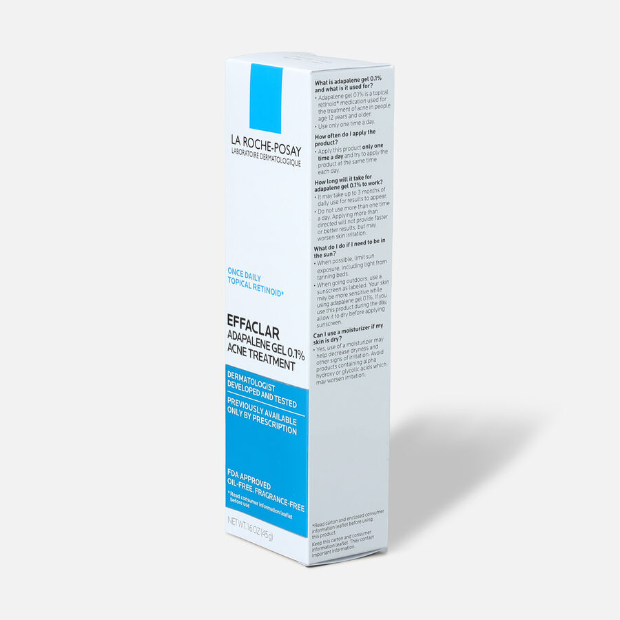 La RochePosay Effaclar Adapalene Gel 0.1, Retinoid Acne Treatment, 1.6oz