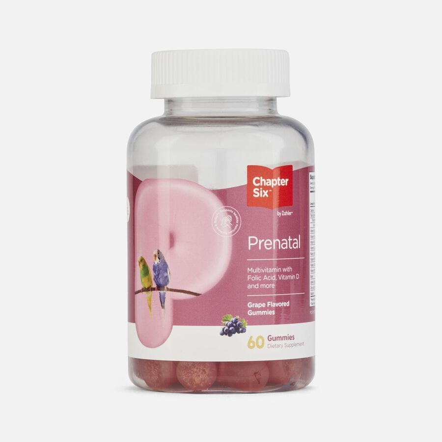 Chapter Six by Zahler Prenatal Multivitamin Gummies with Folic Acid, Grape, 60 ct., , large image number 0