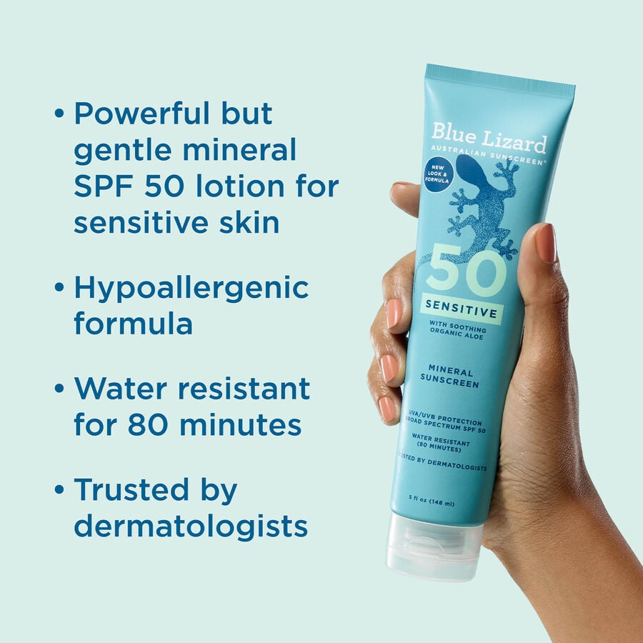 Blue Lizard Sensitive Sunscreen SPF 50 Lotion, 5 oz. tube, , large image number 2