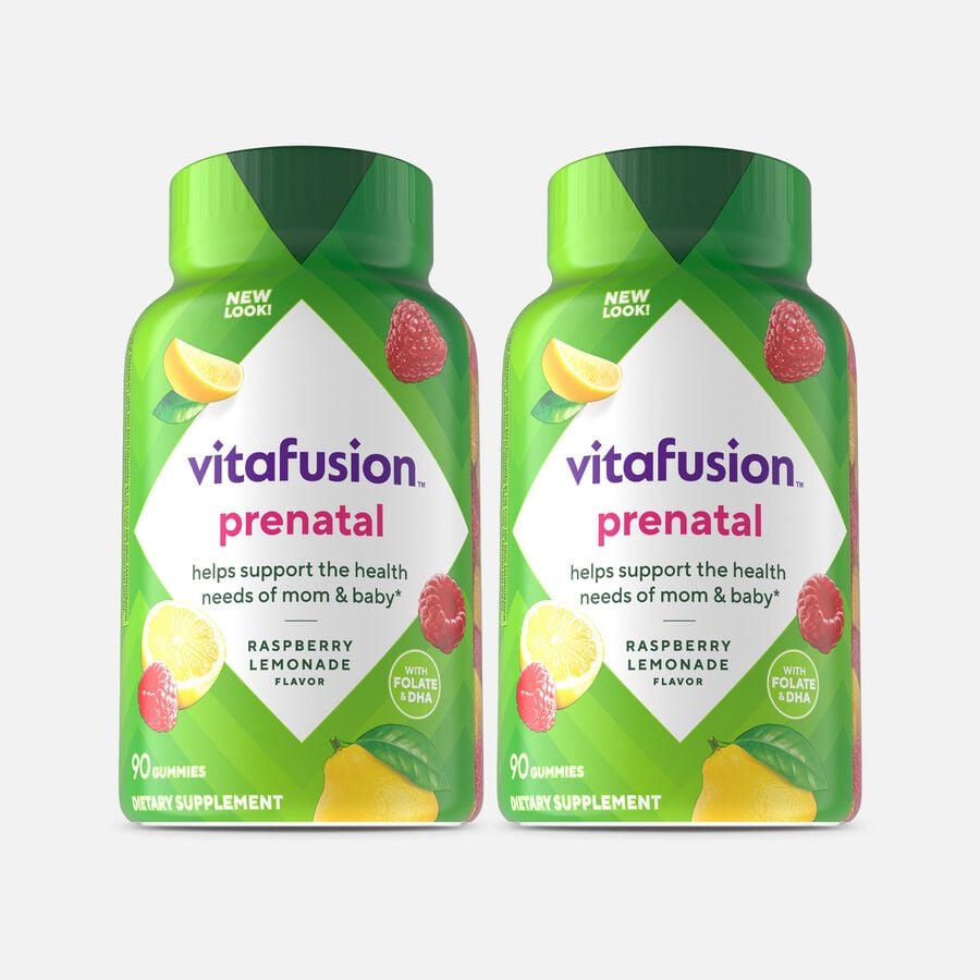 Vitafusion PreNatal Gummy Vitamins, Berry, Lemon and Cherry, 90 ea. (2-Pack), , large image number 0
