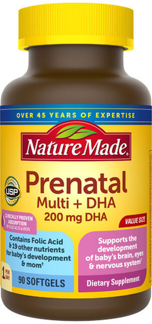 Nature Made Prenatal + DHA, 90 Softgels