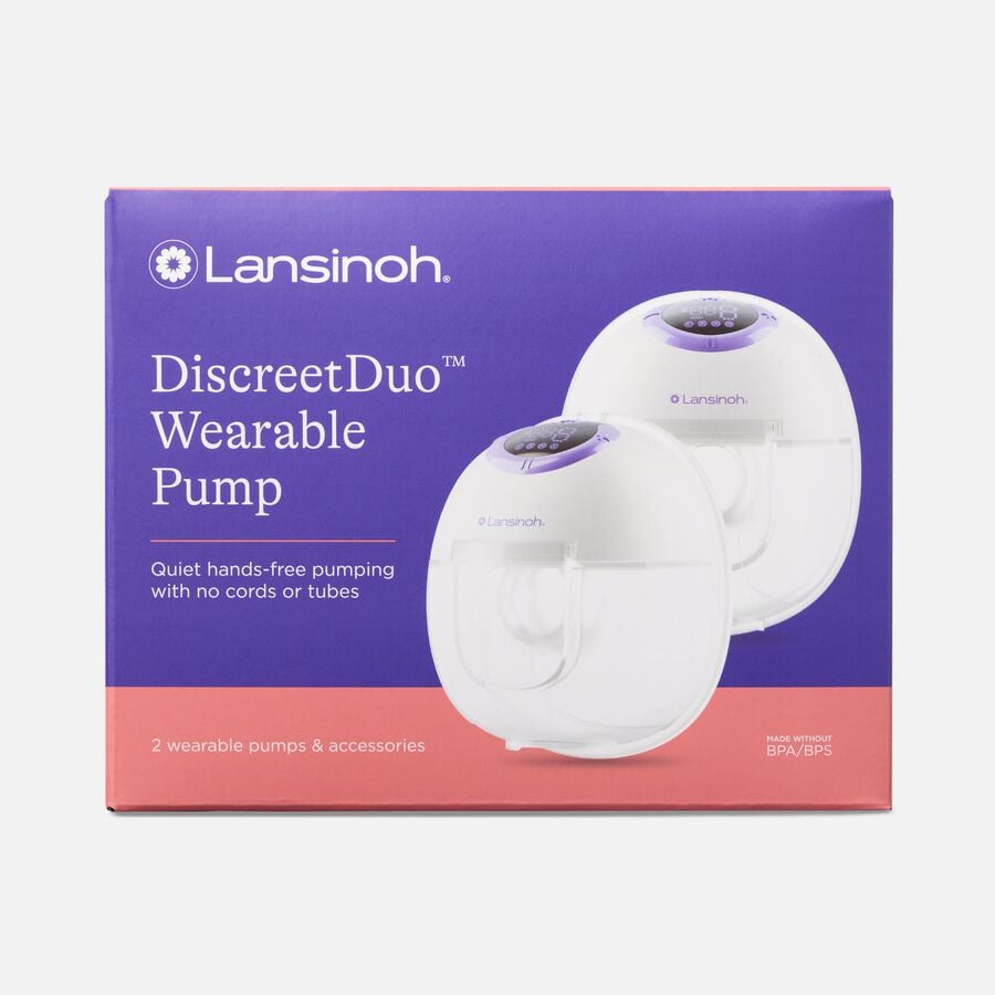 Lansinoh Discreet Duo Wearable Breast Pump, 2 Pumps, , large image number 0