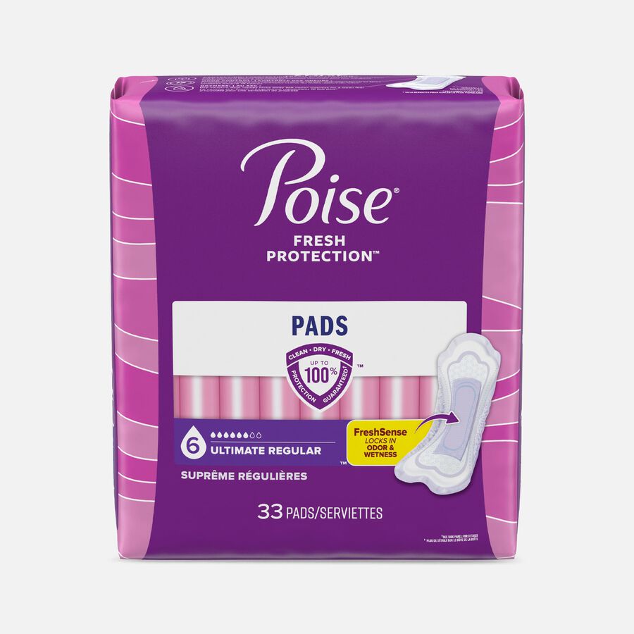 Poise Incontinence Pads, Ultimate Regular, 33 ct., , large image number 0