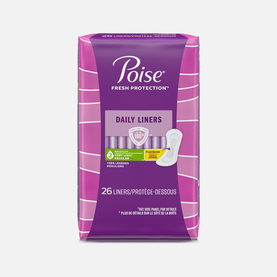 Poise Daily Liners, Incontinence Panty Liners, , large image number 1
