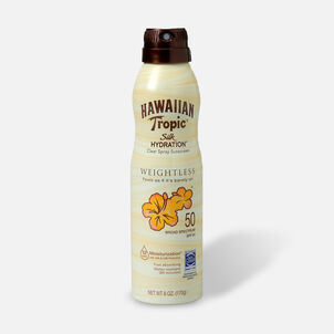 Hawaiian Tropic Silk Hydration Weightless Sunscreen Spray SPF 50, 6 oz.