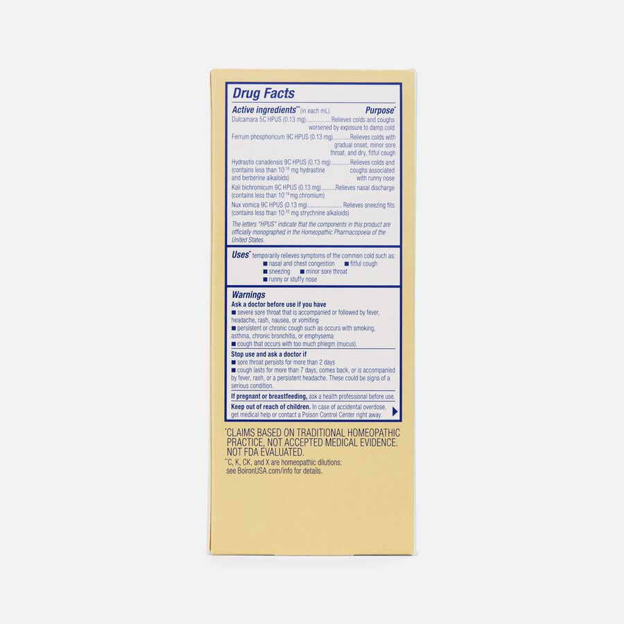 Boiron Chestal Cold & Cough Multi-Symptom Formula for Nasal & Chest Congestion, Cough, Runny Nose, 6.7 fl oz., , large image number 1