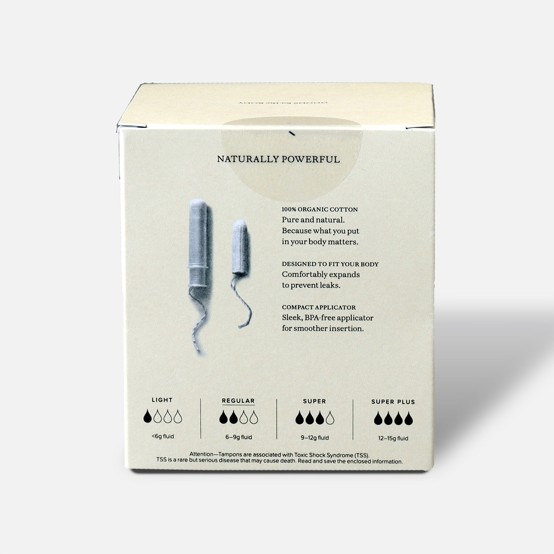 Cora Organic Cotton Applicator Tampons, Regular, 16ct