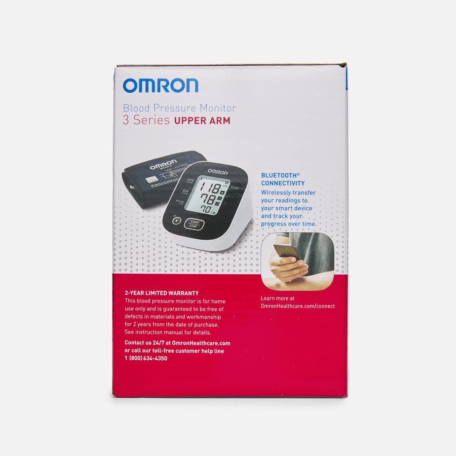OMRON 3 Series Upper Arm Blood Pressure Monitor, Bluetooth Connected, , large image number 2