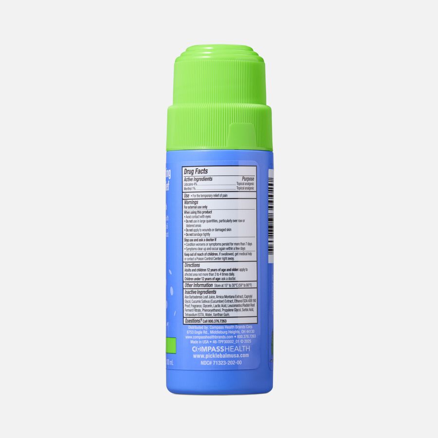 Picklebalm Roll On With Lidocaine, Menthol, Arnica, and Cucumber Seed, 3.4 oz., , large image number 2